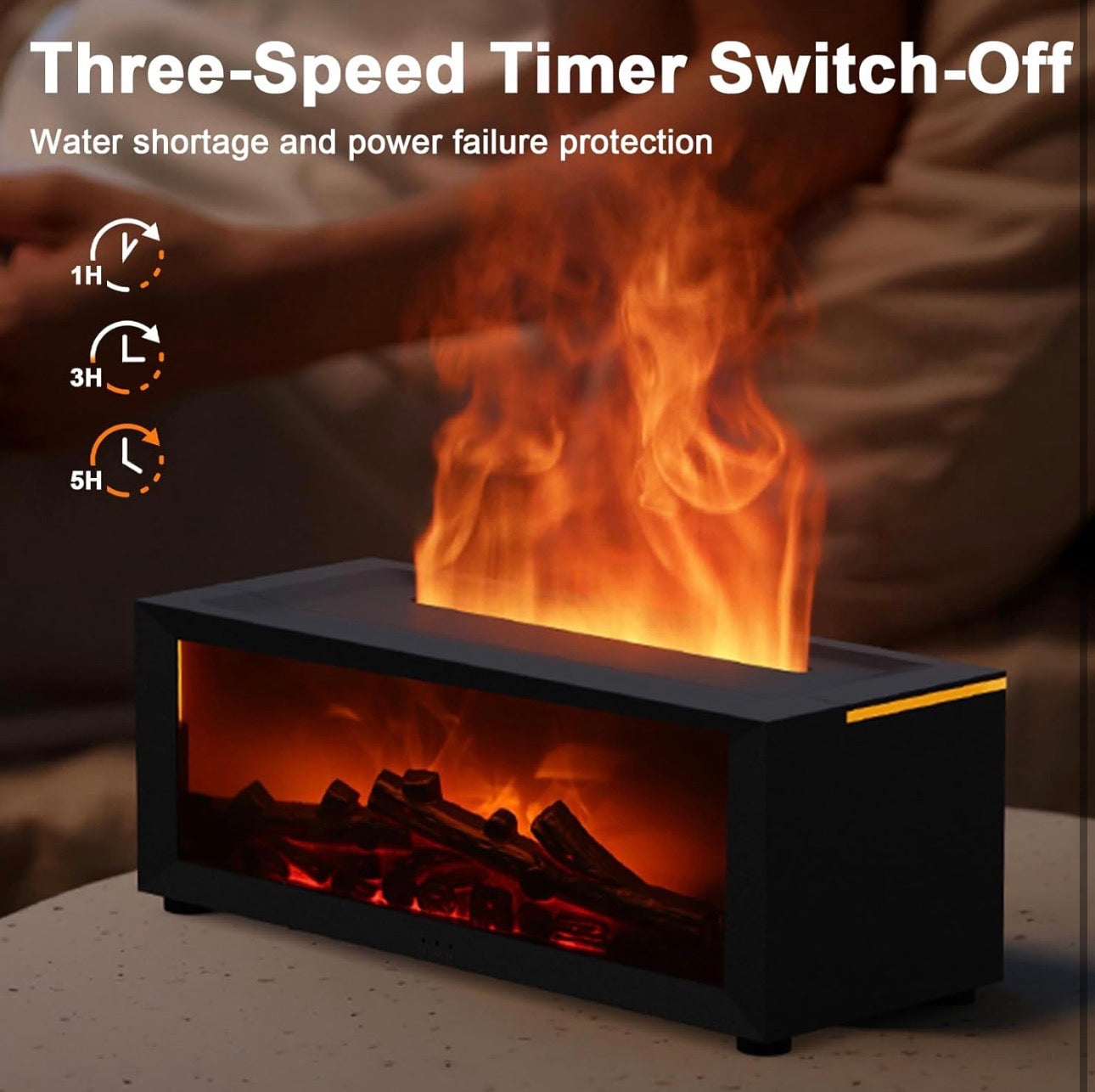 7 Color Fireplace Humidifier & Diffuser + Remote