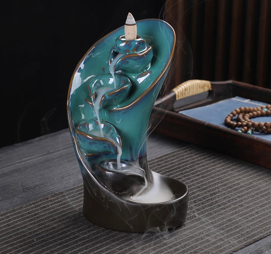 Back-flow Incense Holder + 10 Free Incense Cones