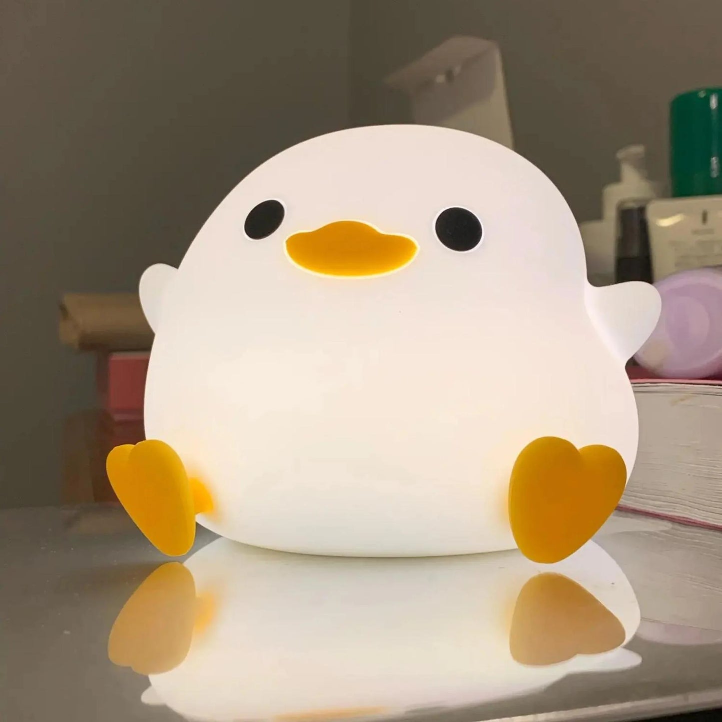 Adorable Squishy Silicone Animal Night Light (Baby Duck)