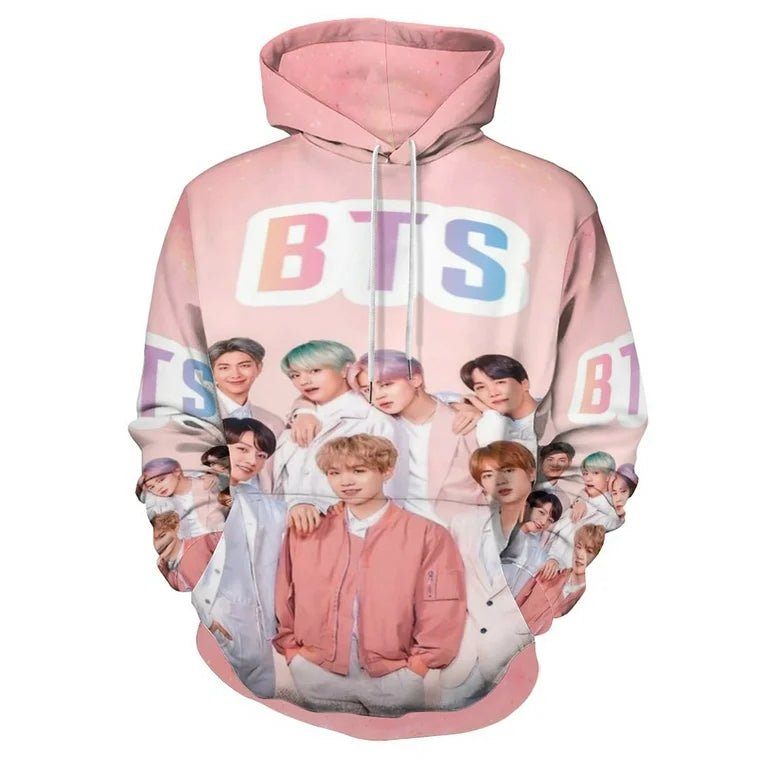 BTS Boy Band 3D Print Polyester Hoodie