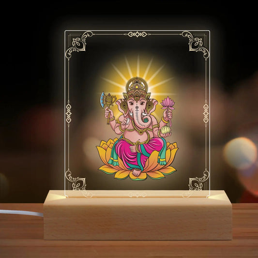 Hinduism/ Hindu Gods 3D Acrylic Night Lamp (Lord Ganesh)