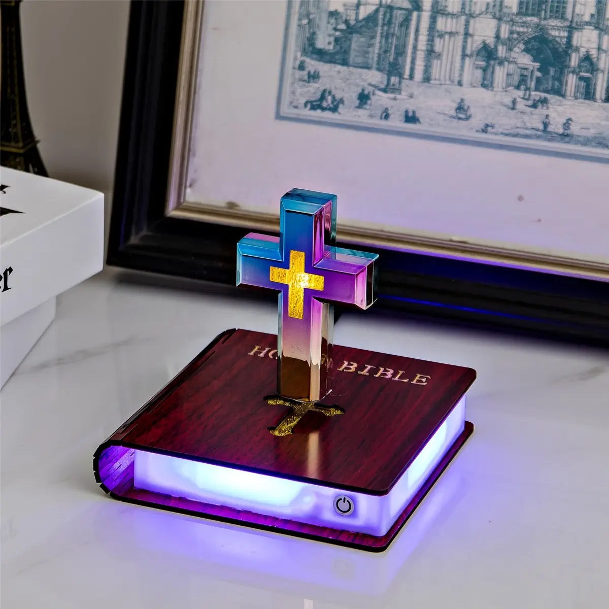 Magnetic Levitating / Floating Cross on Holy Bible