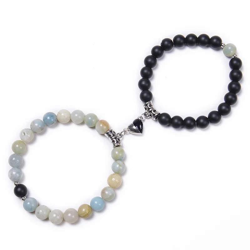 Natural Stone Distance Magnetic Bracelets (8MM) - Relationship/ Friendship