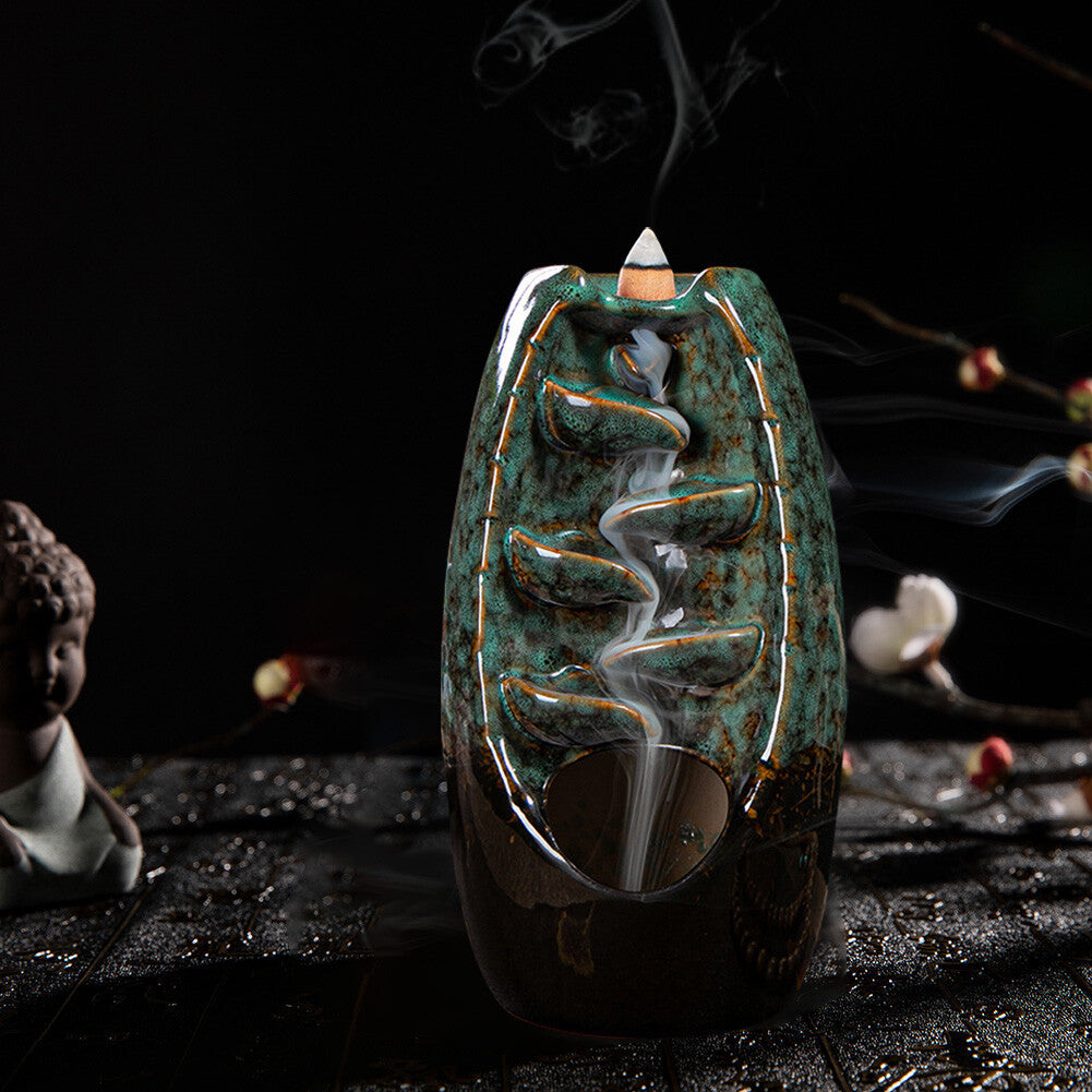 Back-Flow Incense Holder + 10 Free Incense Cones