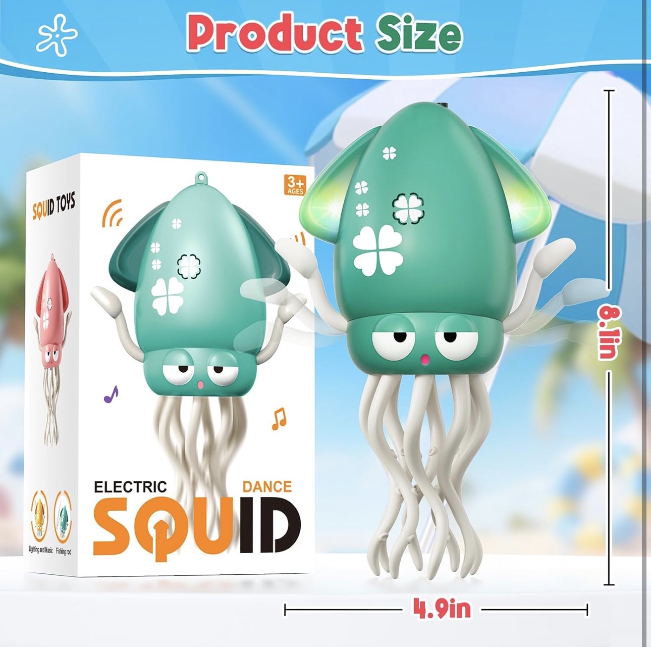 Kids Electronic Dancing & Crawling Squid Toy with Music