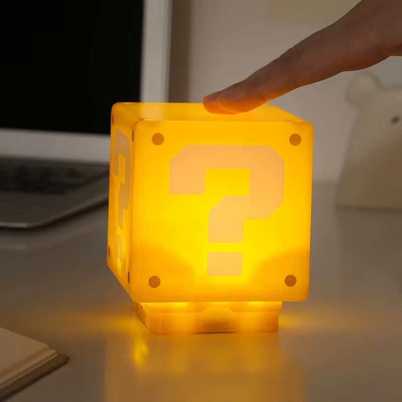 Mario Question Mark LED Night Lamp with Sound Effects