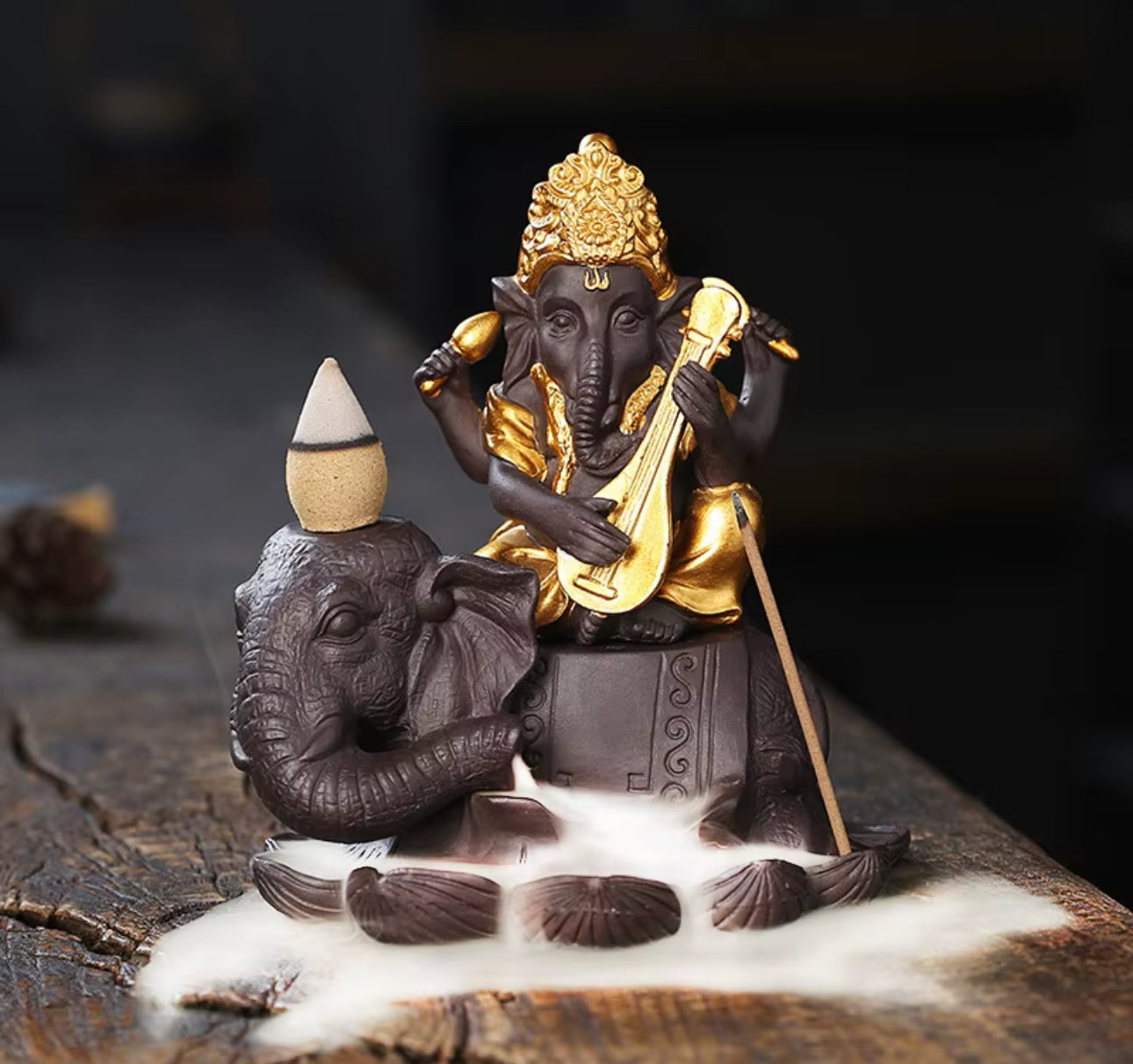 Lord Ganesh Back Flow Incense Holder