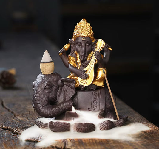 Lord Ganesh Back Flow Incense Holder