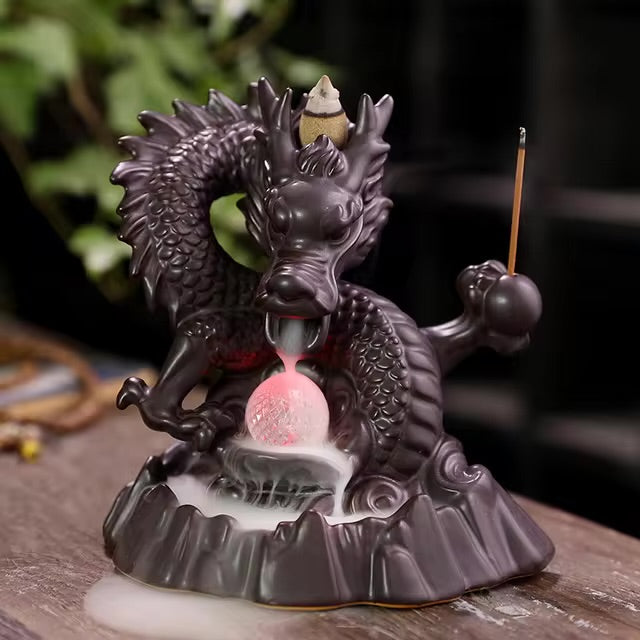 Dragon Incense Holder + 10 Free Back-Flow Incense Cones