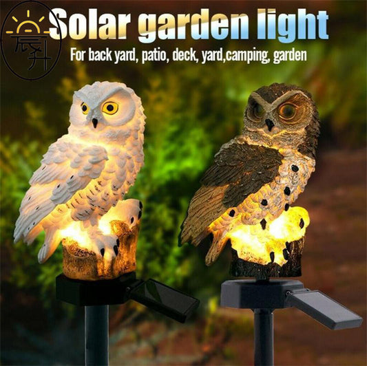 Solar Owl Garden Lamp