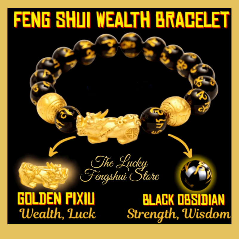 24k Gold Plated Feng Shui Wealth Pixiu Bracelet