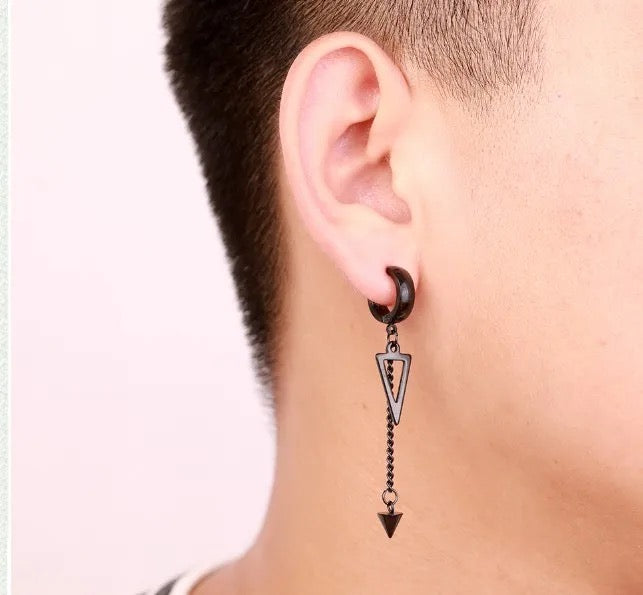 Unisex-Men’s Stainless Steel Clip On Earrings