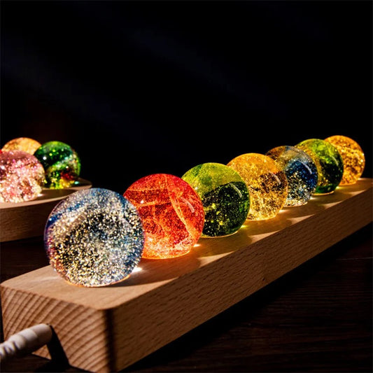 7 Stars Colorful Crystal Ball Lamp