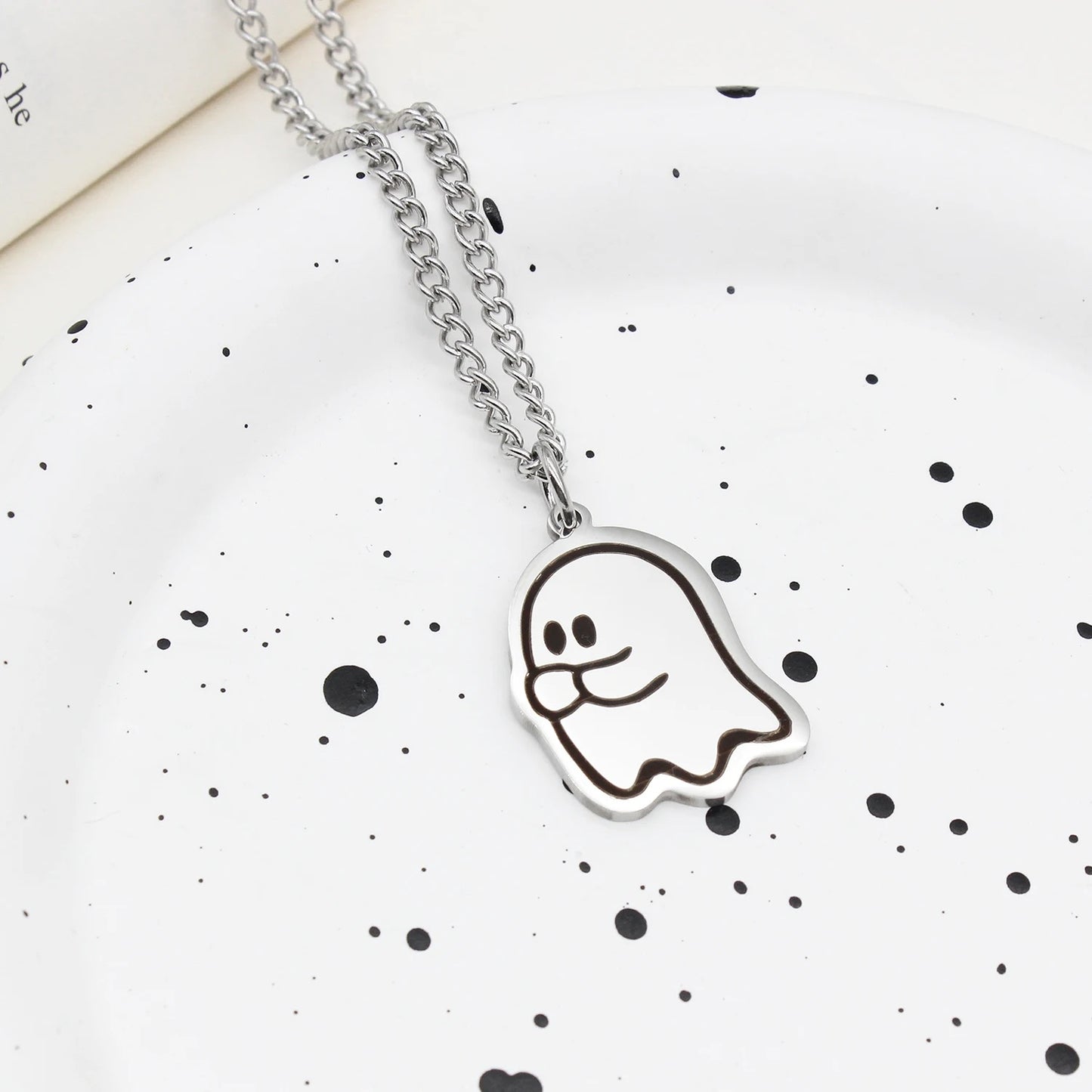 Stainless Steel Distance Couples Ghost Necklaces