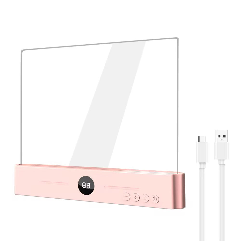 Rechargeable Full-Page 2 in 1 LED Acrylic Panel Reading Book Light – 3 Color Mode