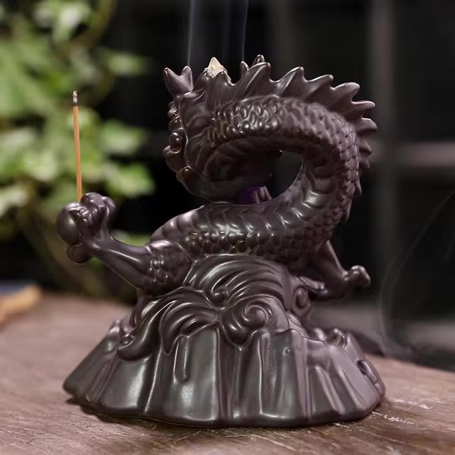 Dragon Incense Holder + 10 Free Back-Flow Incense Cones