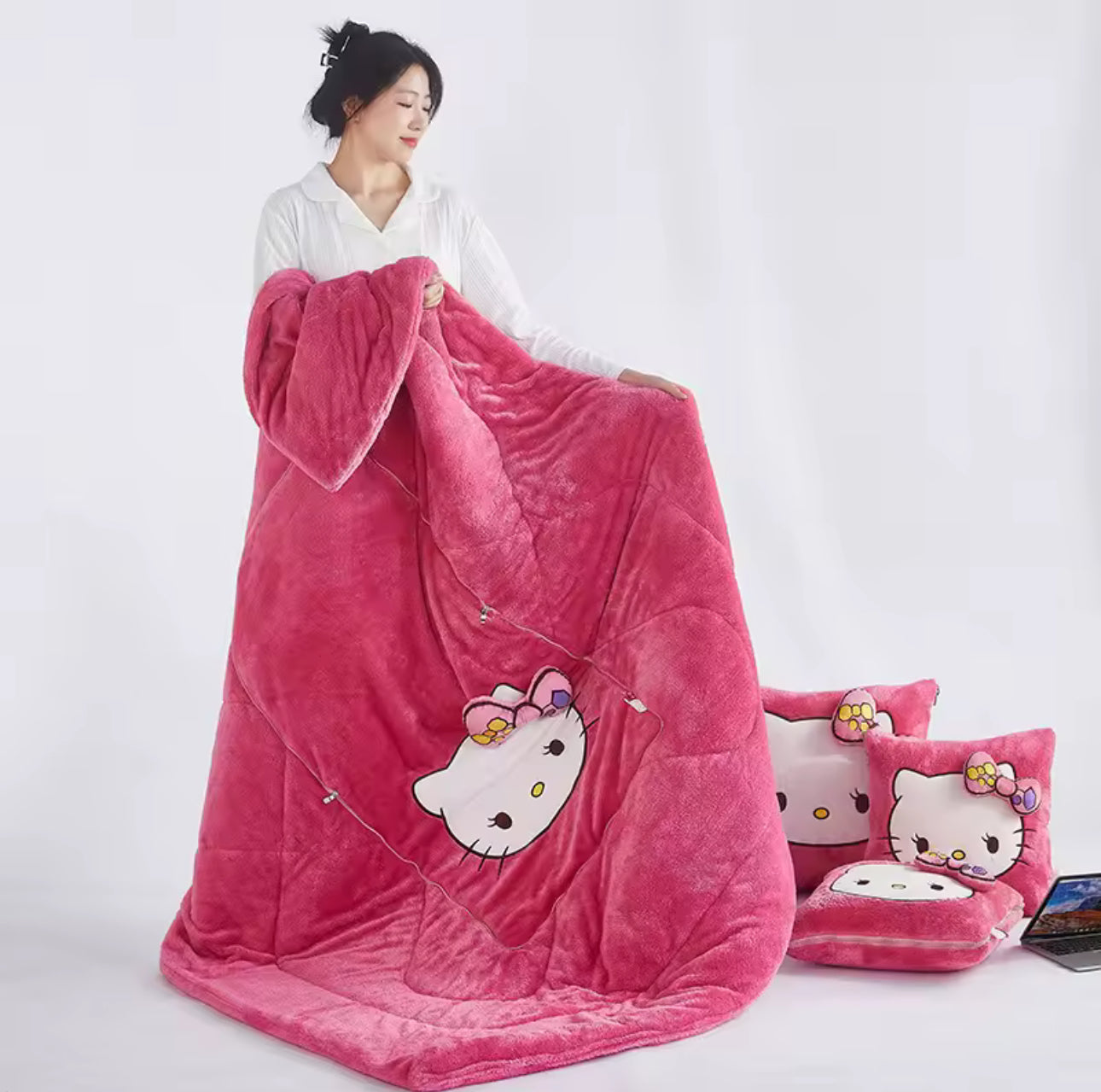 Disney Hello Kitty Multipurpose Pillow-Blanket
