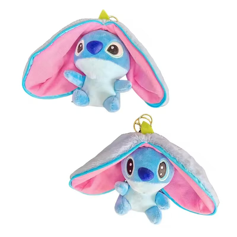 Mini Surprise Stitch in Pouch Unzip Keychain