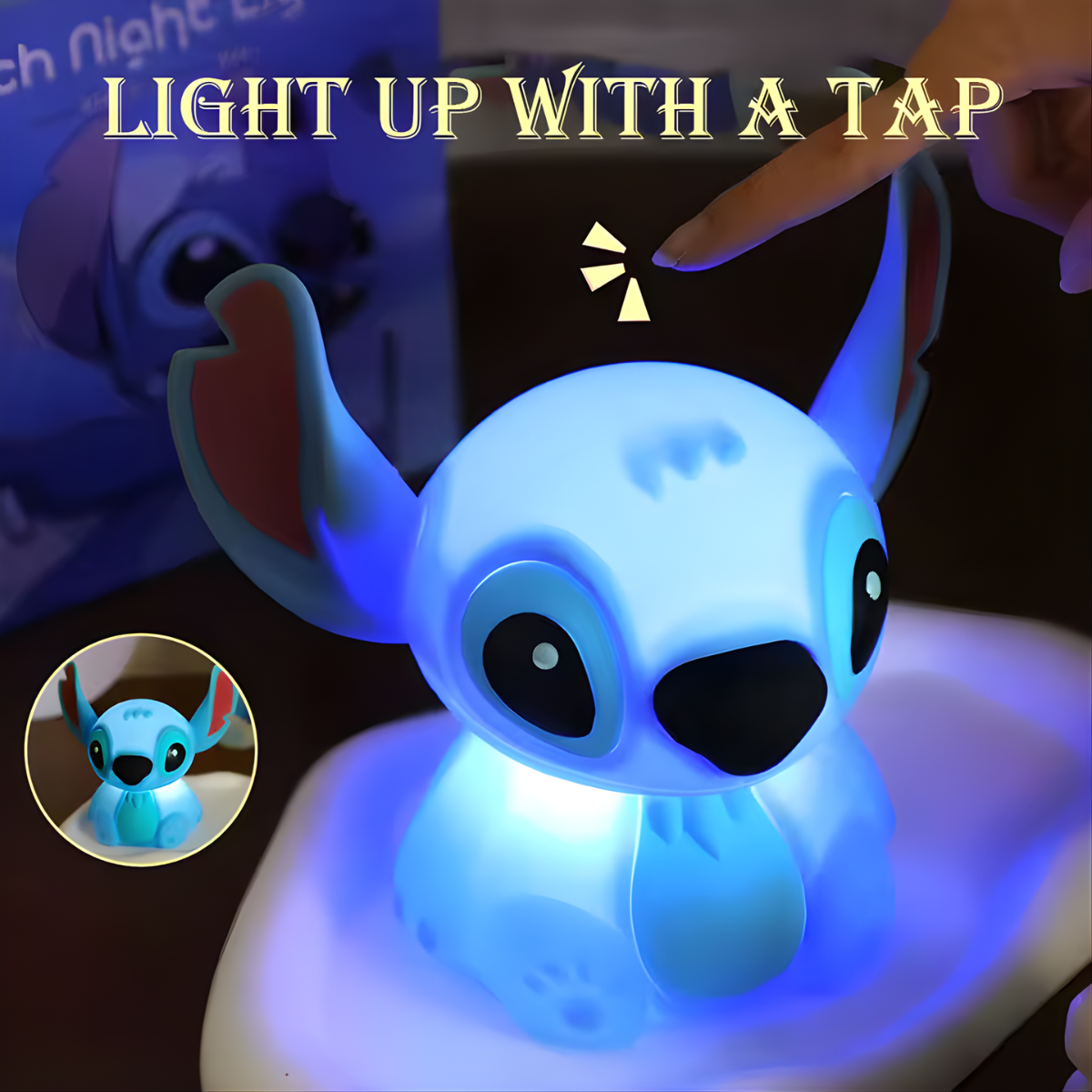 Stitch 7-Color Squishy Silicone Night Light