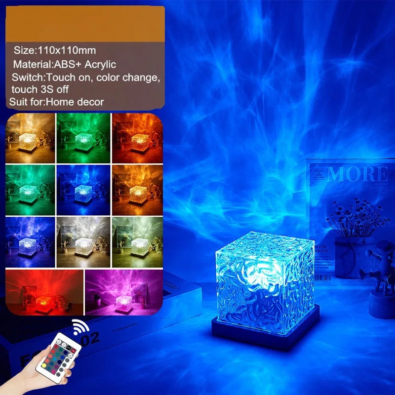 Aurora Cube Northern Lights Projector Lamp (16 Colors LED + Remote)