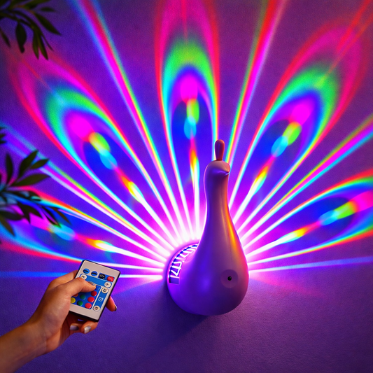 Peacock RGB 12 Color Wall Light + Remote Control