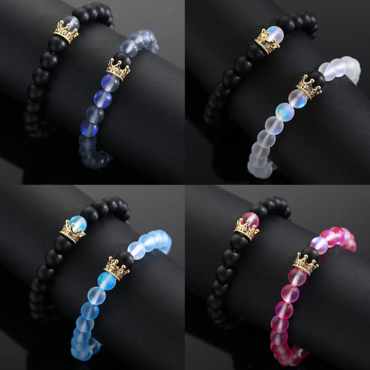 Cute Distance/ Relationship Moonstone Bracelets