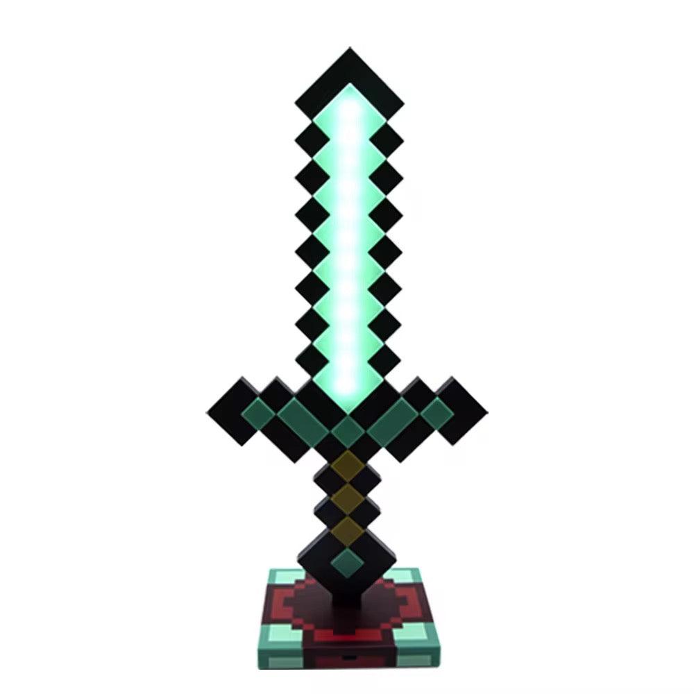 Minecraft Pixel Sword LED Night Light / Minecraft LED Diamond Sword Lamp
