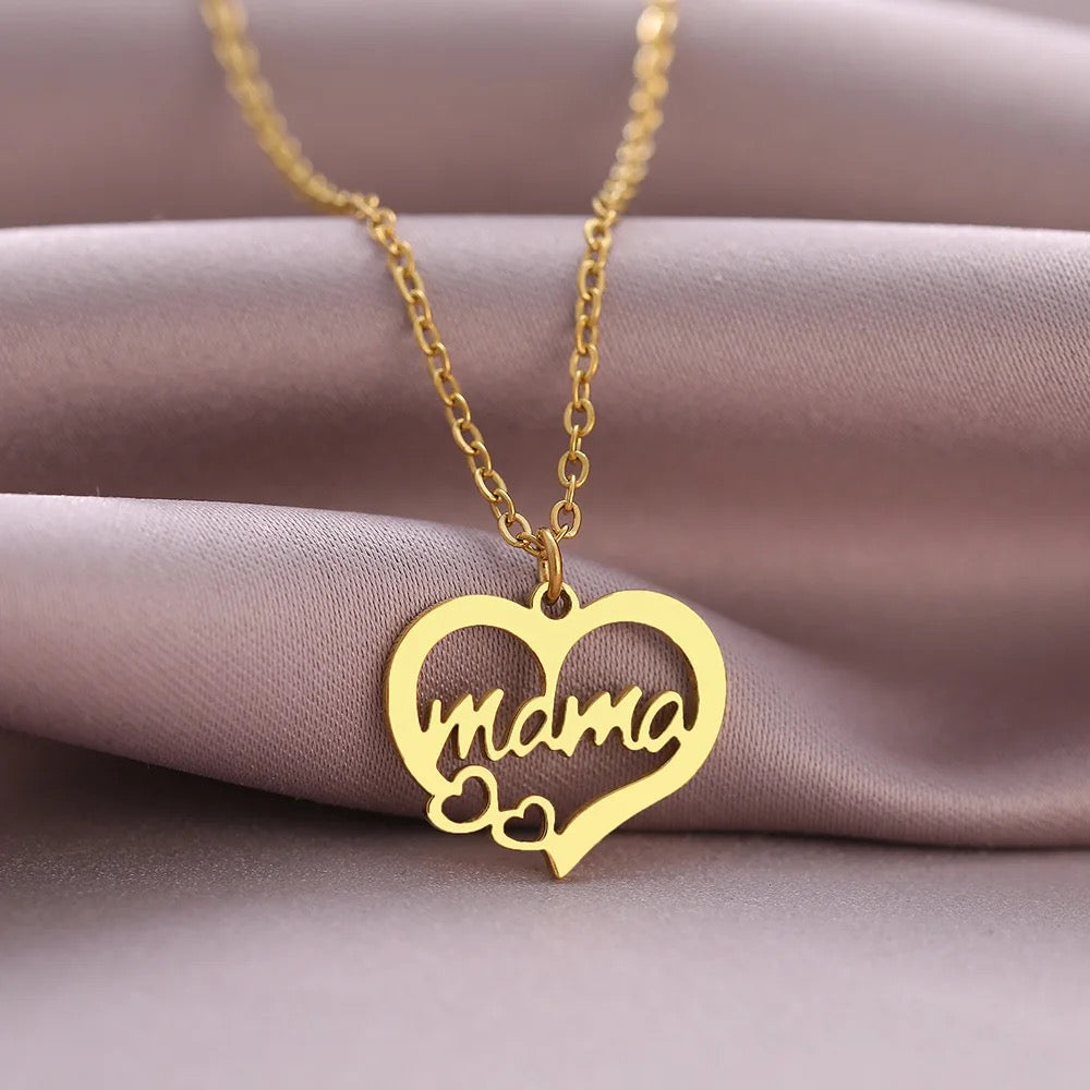 Stainless Steel ‘Mama’ Necklace