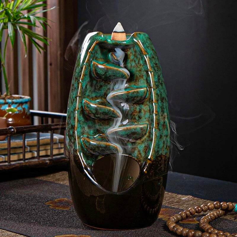 Back-Flow Incense Holder + 10 Free Incense Cones