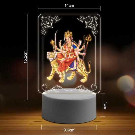 Hinduism/ Hindu Gods 3D Acrylic Night Lamp (Mother Durga)