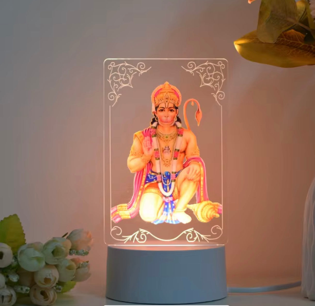 Hinduism/ Hindu Gods 3D Acrylic Night Lamp (Hanuman)
