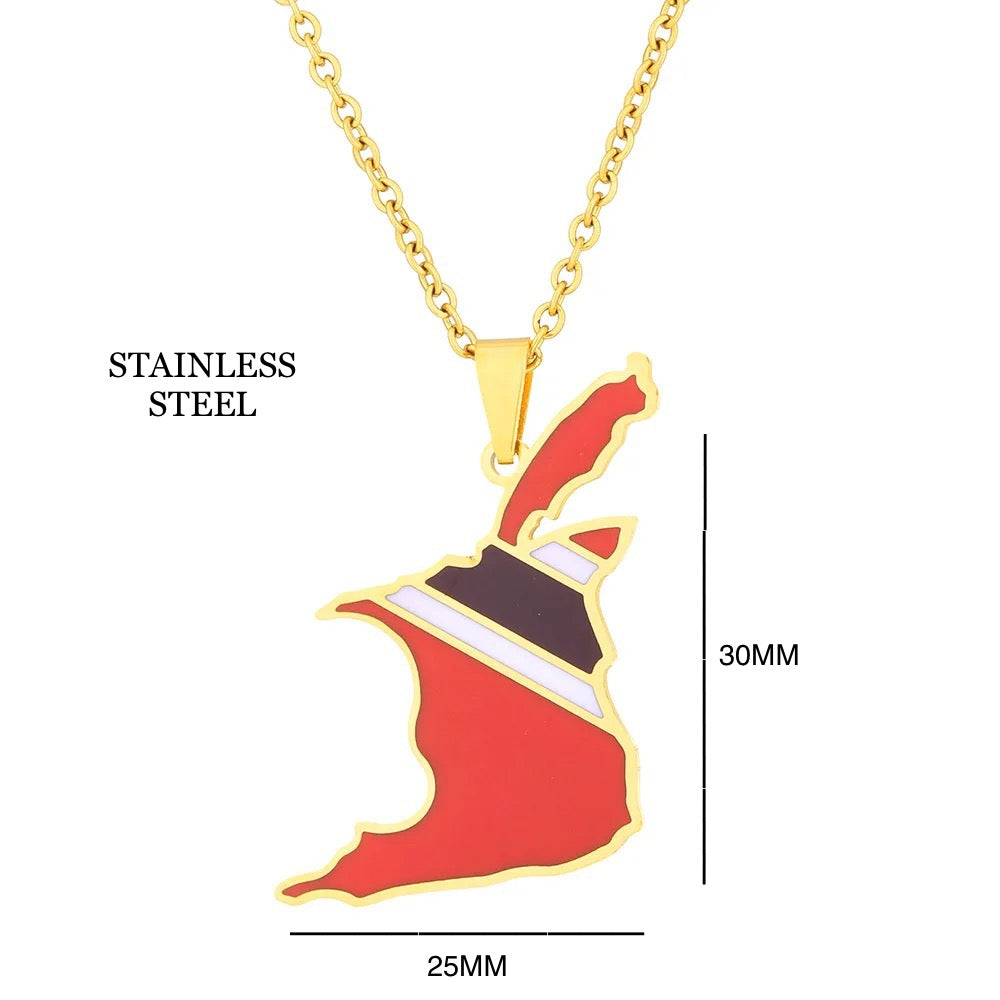 Stainless Steel Trinidad and Tobago Necklace