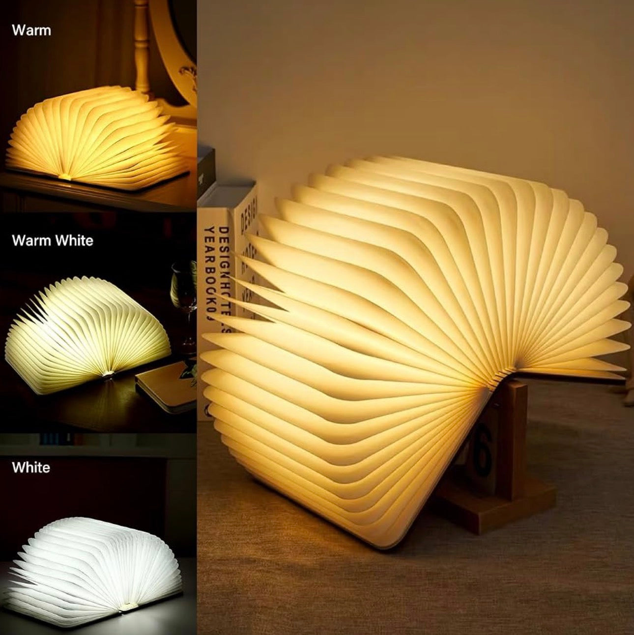 LumiFold 360° Foldable LED Magic Book Lamp