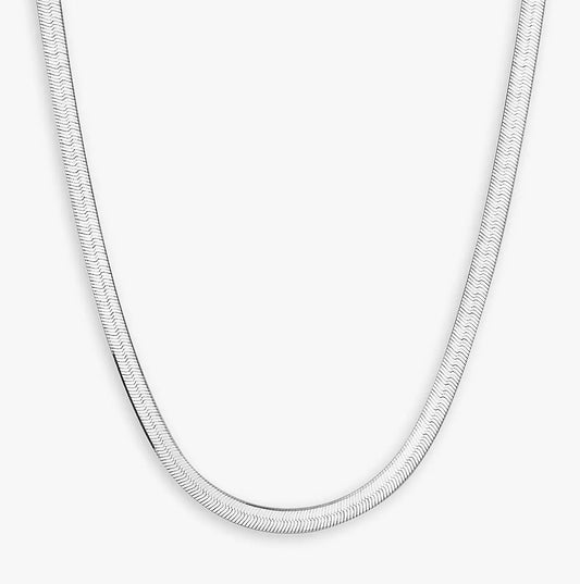 Stainless Steel Flat Snake Link Necklace Thin 2MM (22” - 56cm)