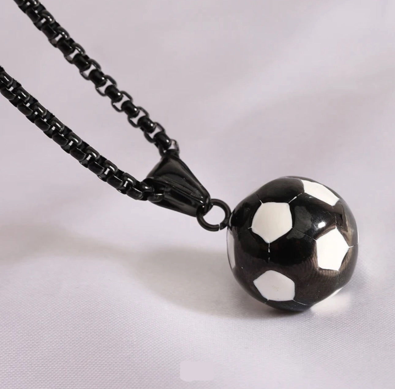 Stainless Steel Football Necklace