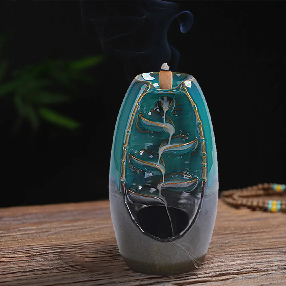 Back-Flow Incense Holder + 10 Free Incense Cones