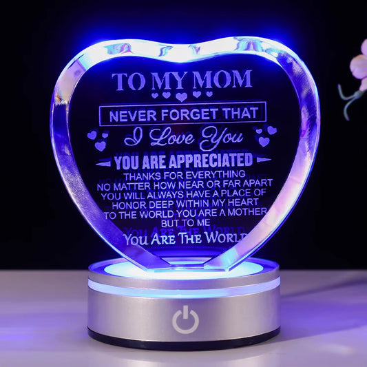 K9 Glass Crystal 3D Laser Engraved Mother’s Love Lamp