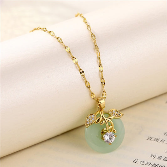 Rose Jade Necklace