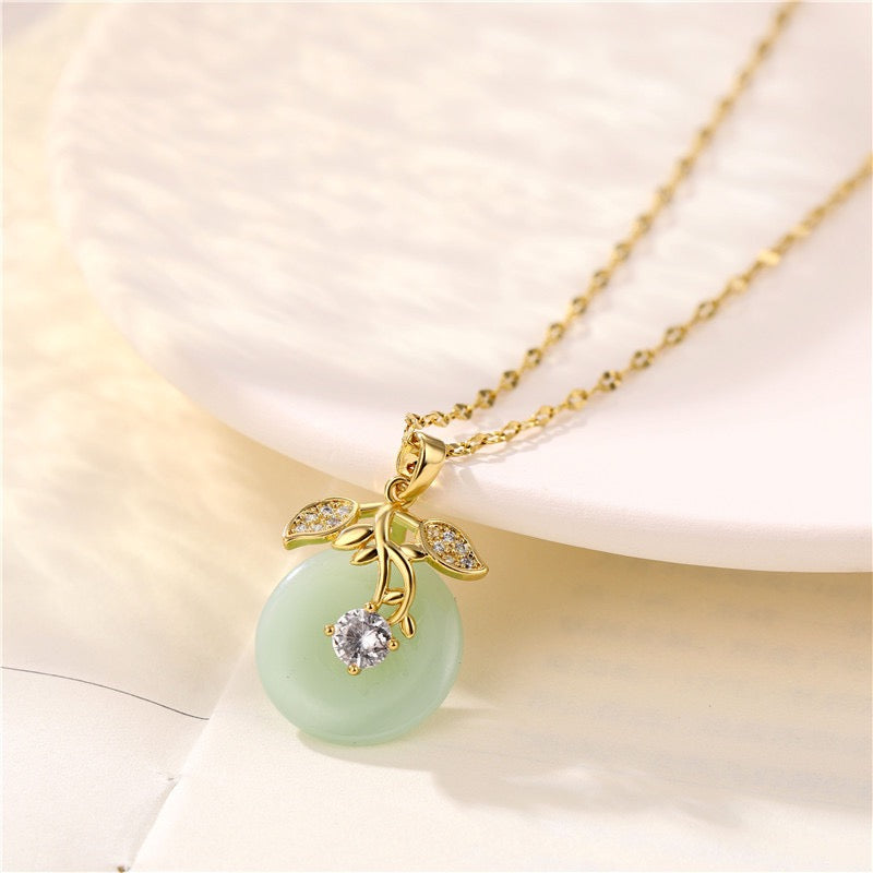 Rose Jade Necklace