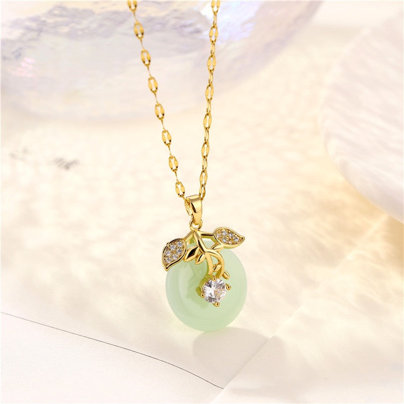 Rose Jade Necklace