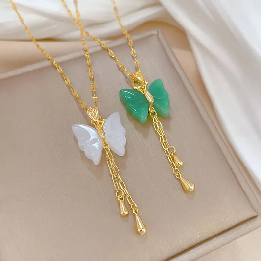 Butterfly Jade Necklace