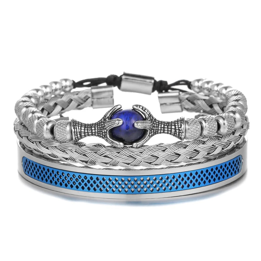 Stainless Steel 3pc Bracelet Set