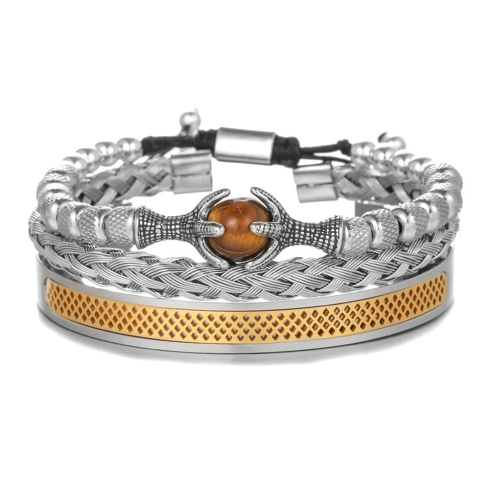 Stainless Steel 3pc Bracelet Set