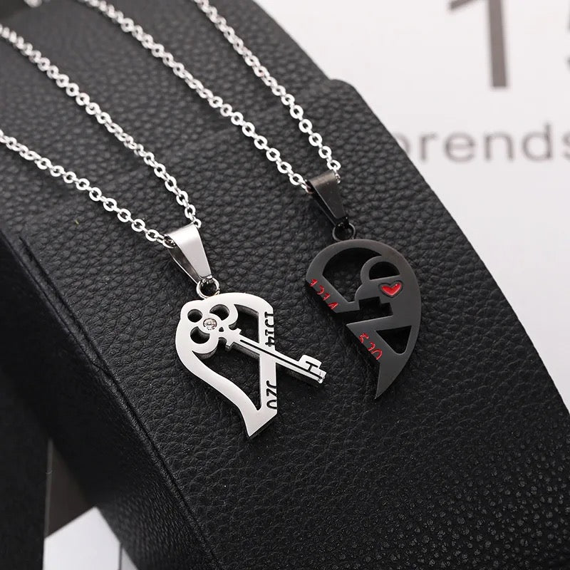 Stainless Steel Couples/ Relationship/ Friendship Love Necklace