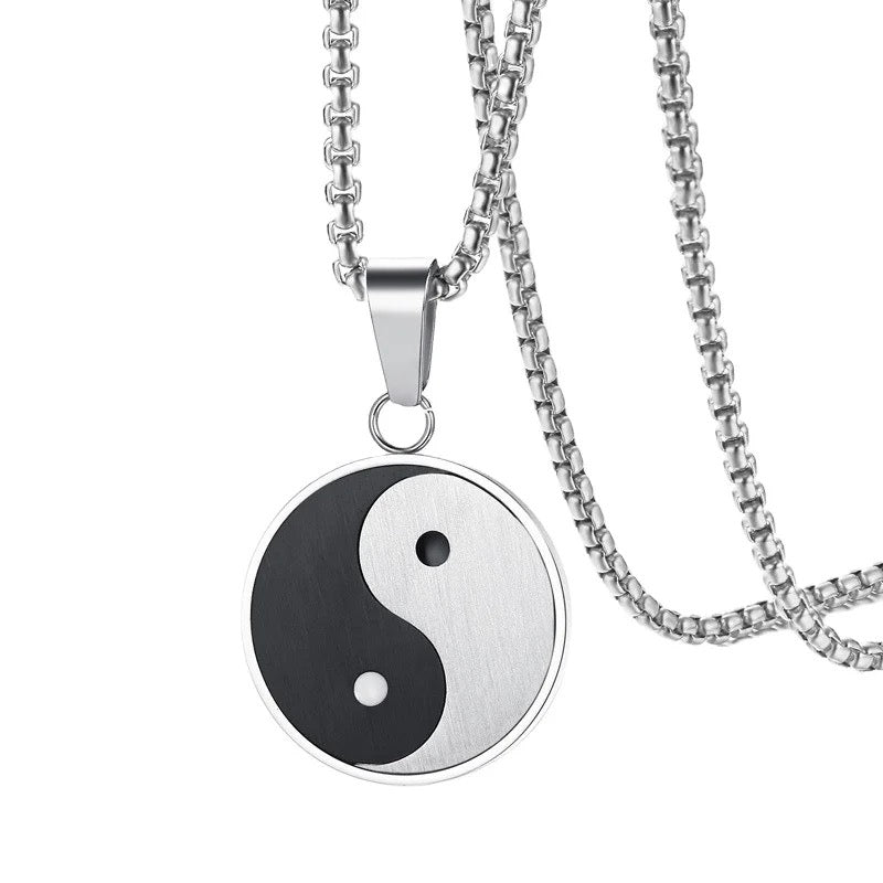 Stainless Steel Yin & Yang Necklace