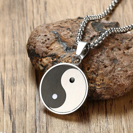 Stainless Steel Yin & Yang Necklace