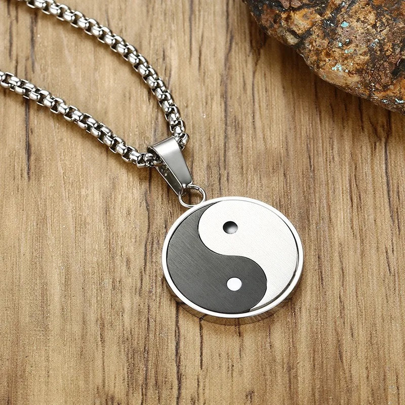 Stainless Steel Yin & Yang Necklace