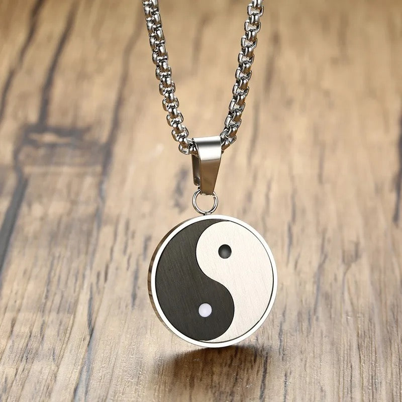 Stainless Steel Yin & Yang Necklace