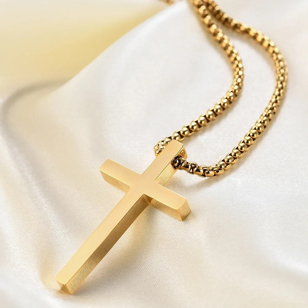 Stainless Steel Christian Cross Necklace