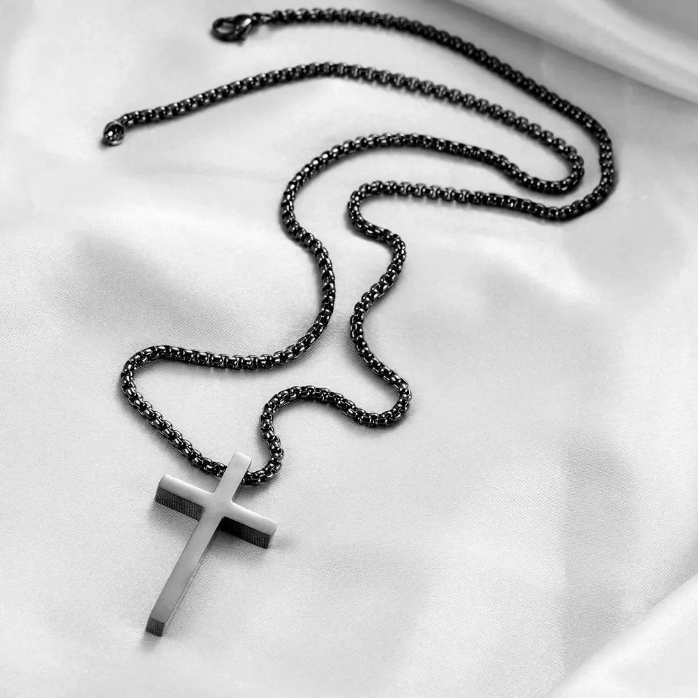 Stainless Steel Christian Cross Necklace